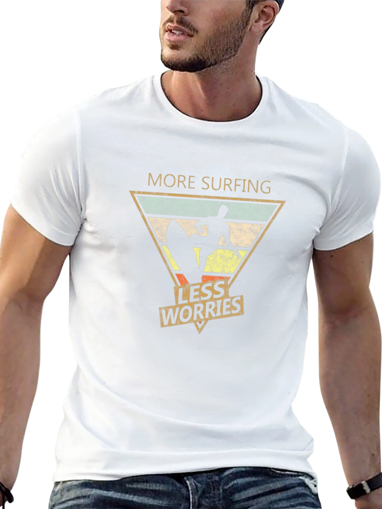 More Surfing Less Worries Graphic Tee