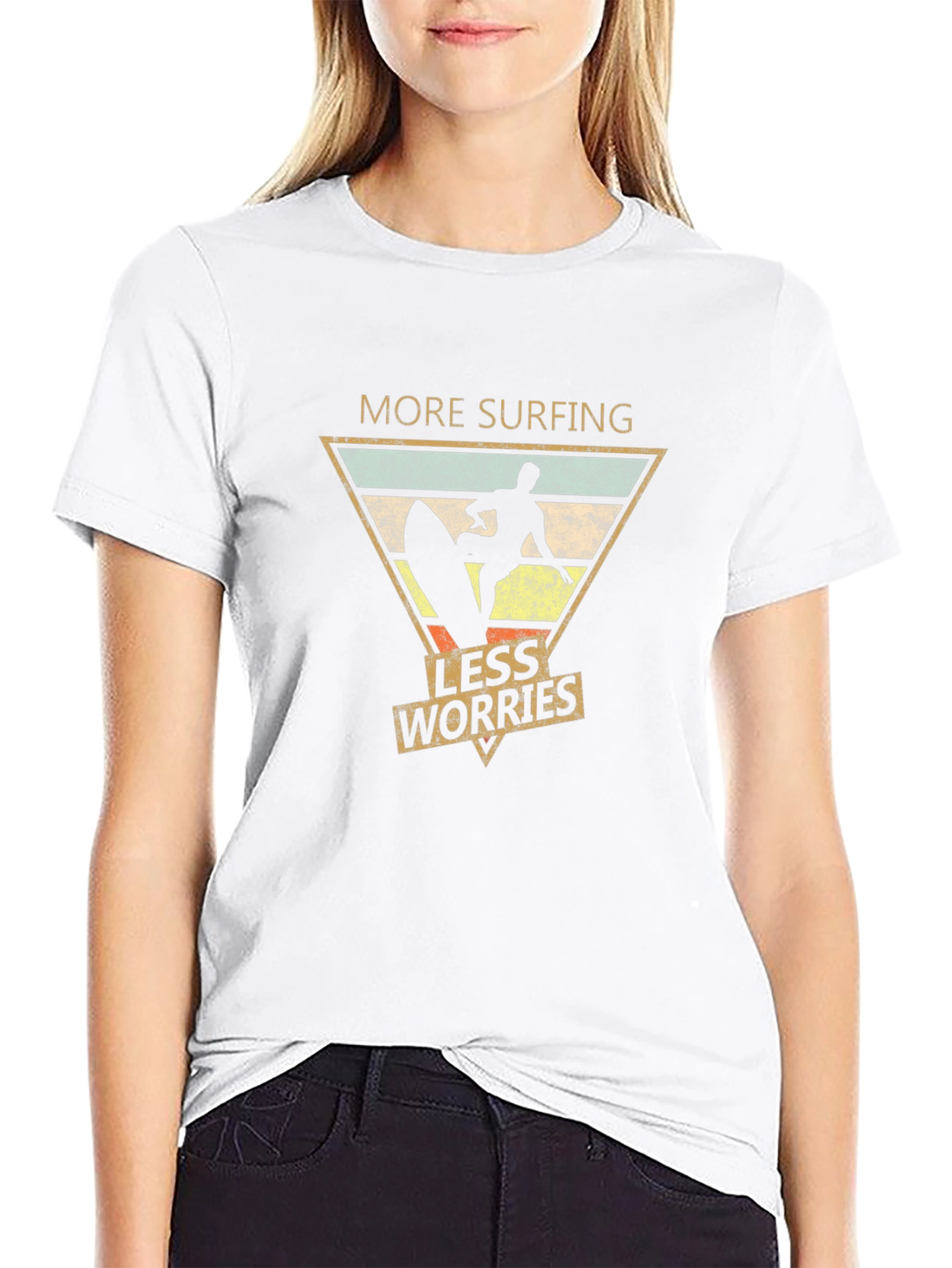 More Surfing Less Worries Graphic Tee