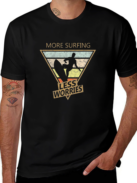More Surfing Less Worries Graphic Tee