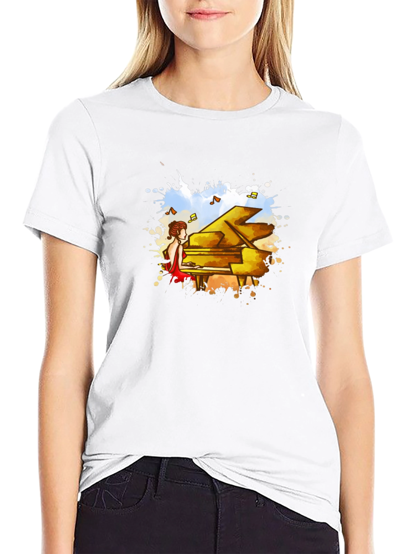 Piano Player Graphic T-Shirt