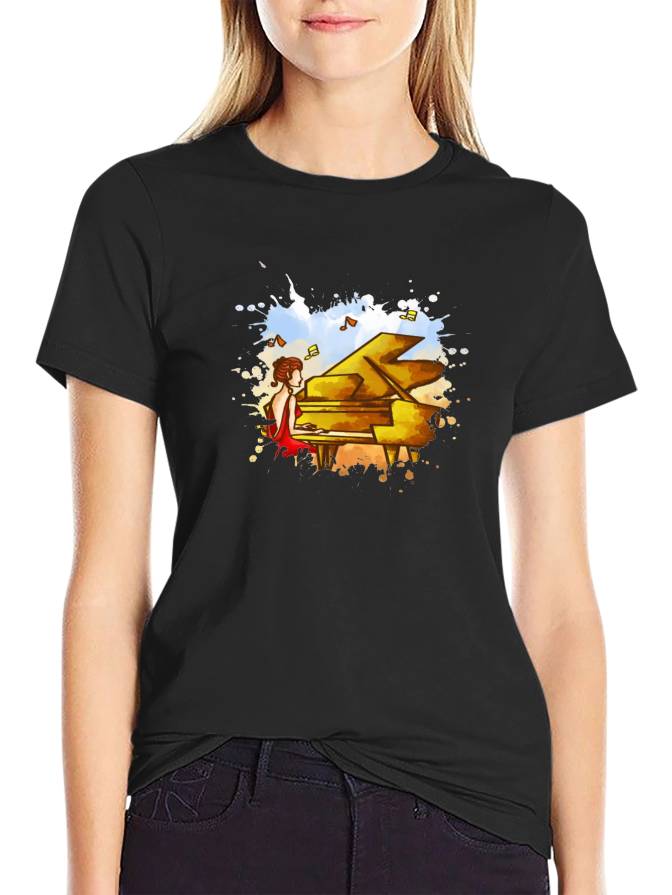 Piano Player Graphic T-Shirt