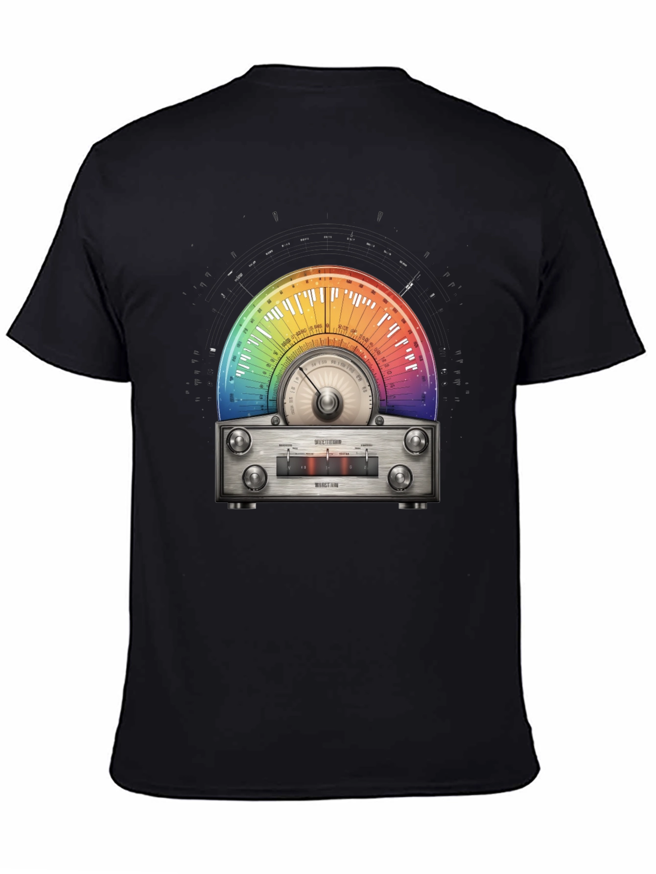 Rainbow Radio T-Shirt - Music Lover Tee