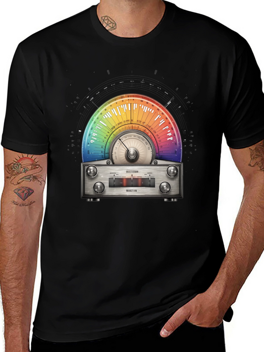 Rainbow Radio T-Shirt - Music Lover Tee