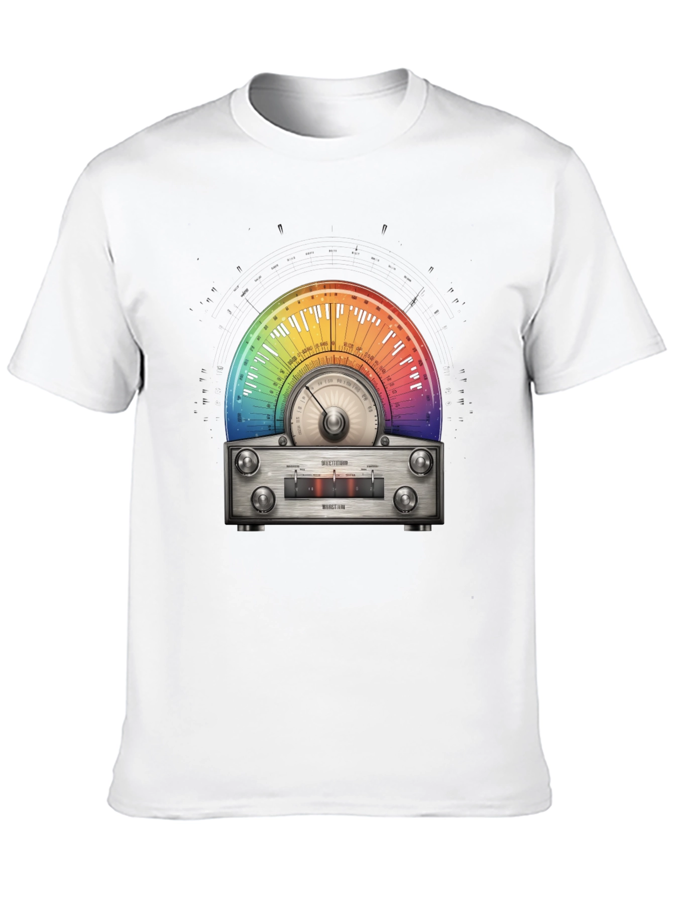 Rainbow Radio T-Shirt - Music Lover Tee