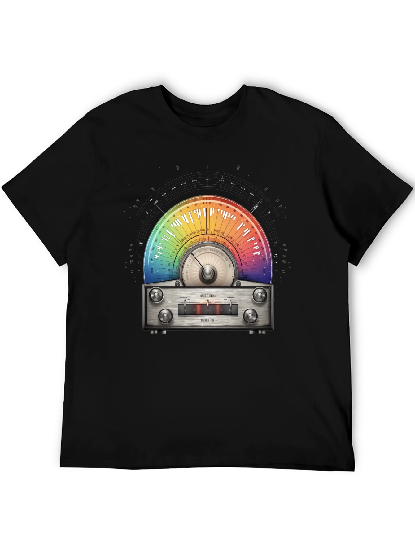 Rainbow Radio T-Shirt - Music Lover Tee
