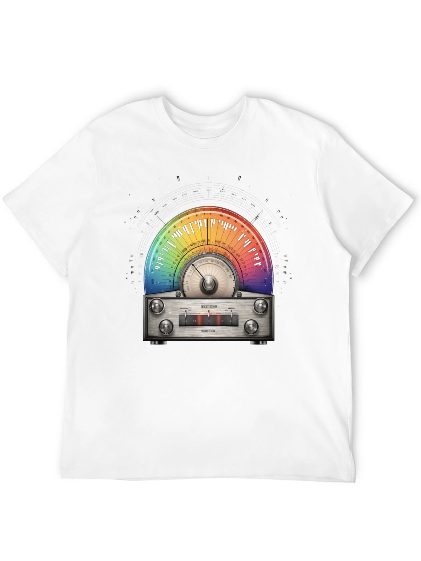 Rainbow Radio T-Shirt - Music Lover Tee