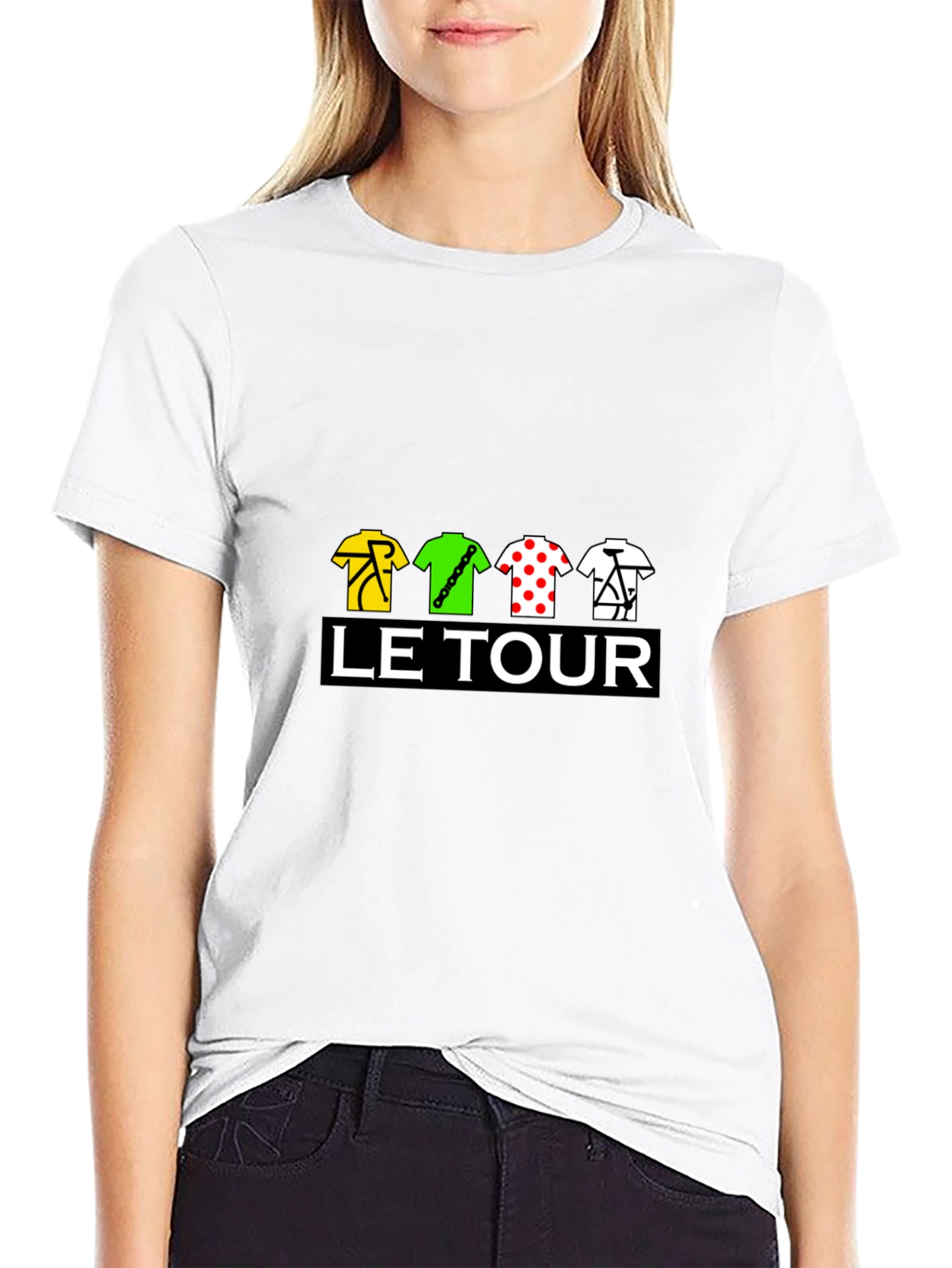 Le Tour Cycling Jersey T-Shirt - Black