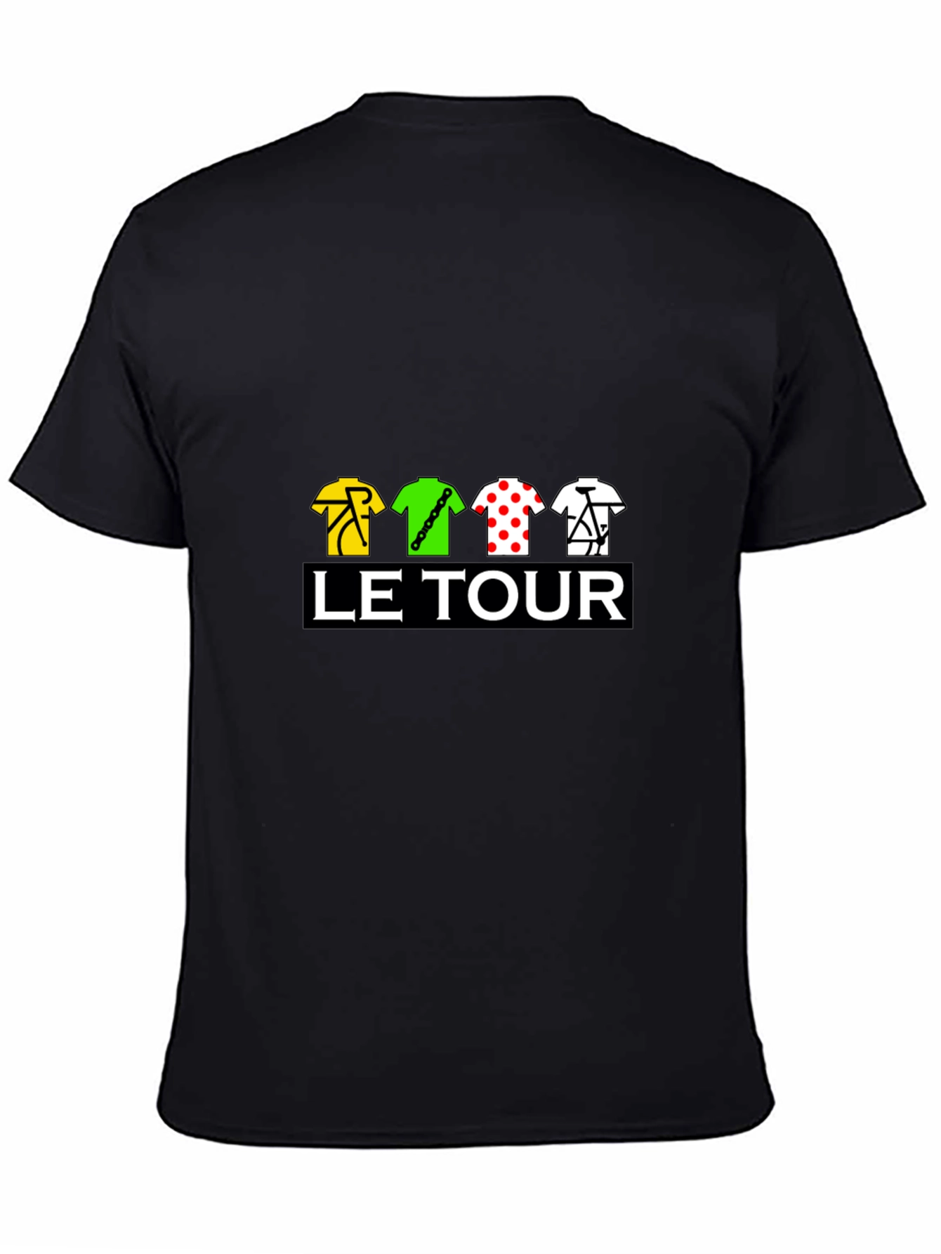 Le Tour Cycling Jersey T-Shirt - Black