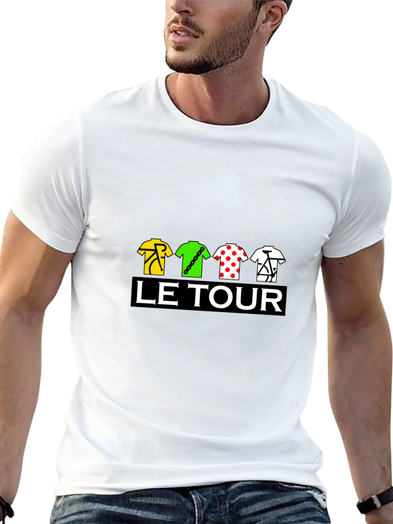 Le Tour Cycling Jersey T-Shirt - Black