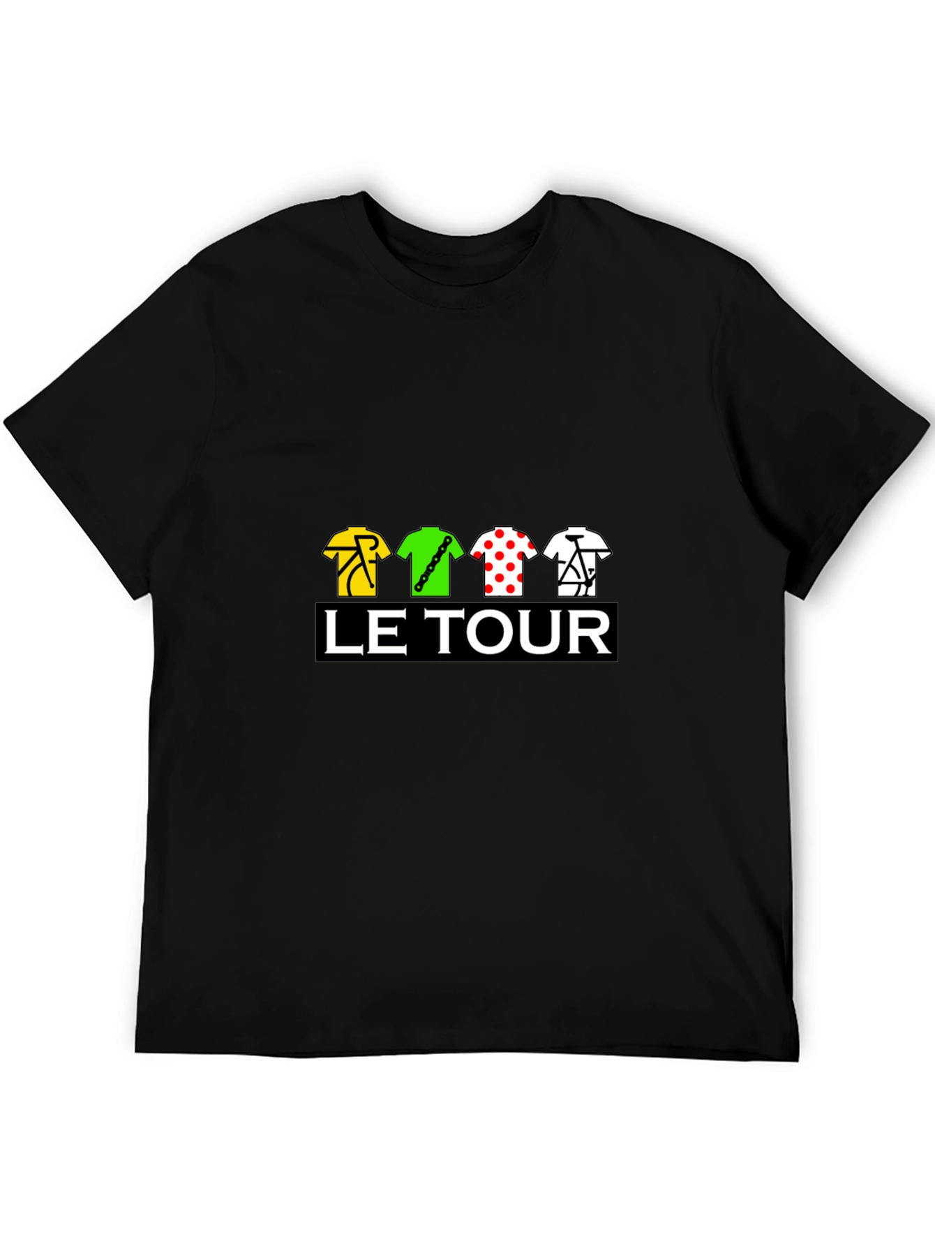Le Tour Cycling Jersey T-Shirt - Black