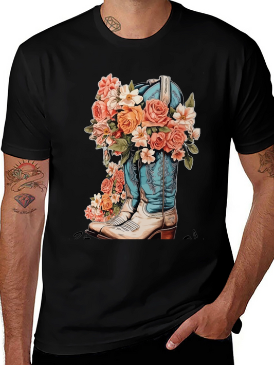 Floral Cowboy Boot Graphic Tee