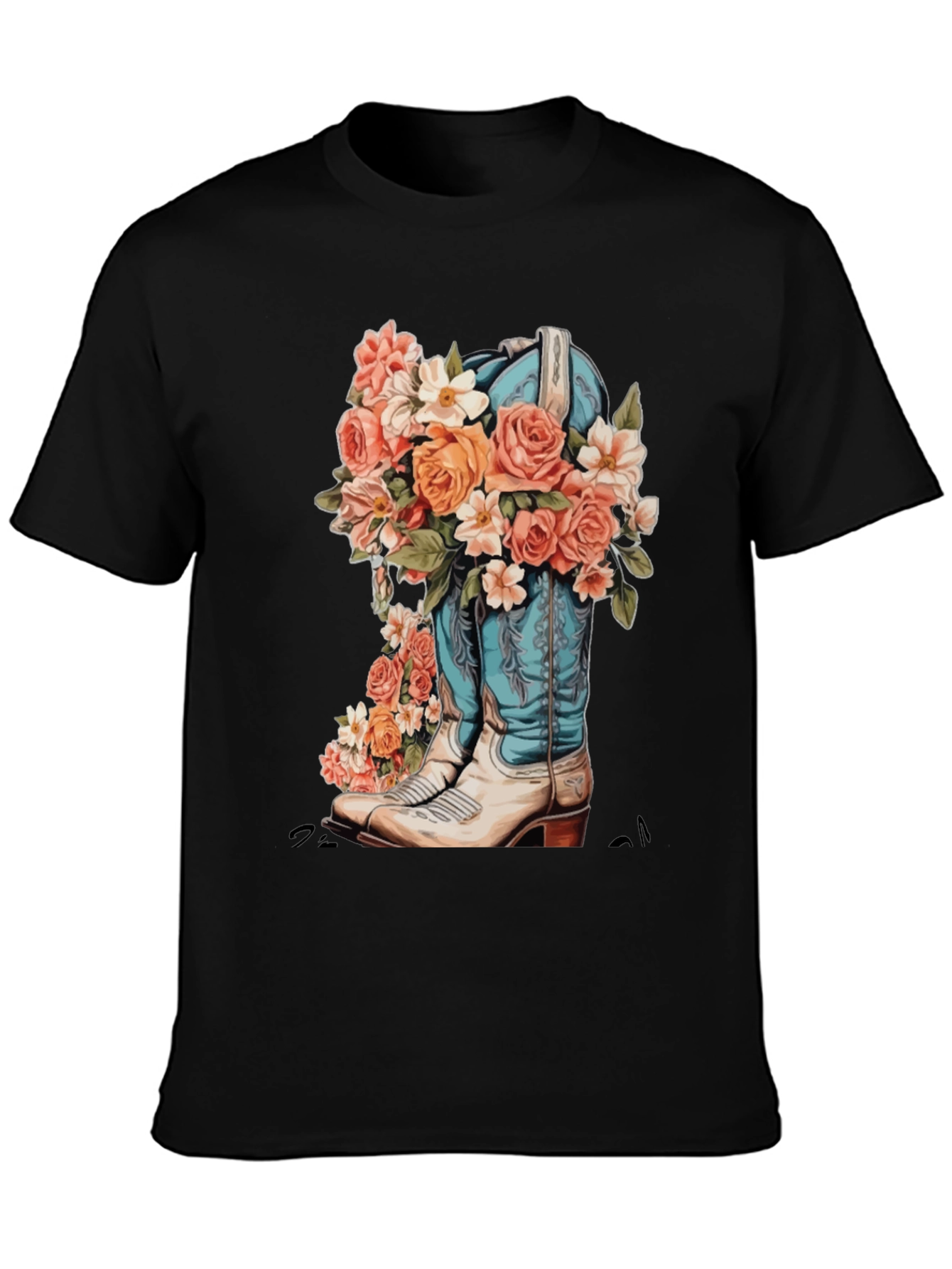 Floral Cowboy Boot Graphic Tee