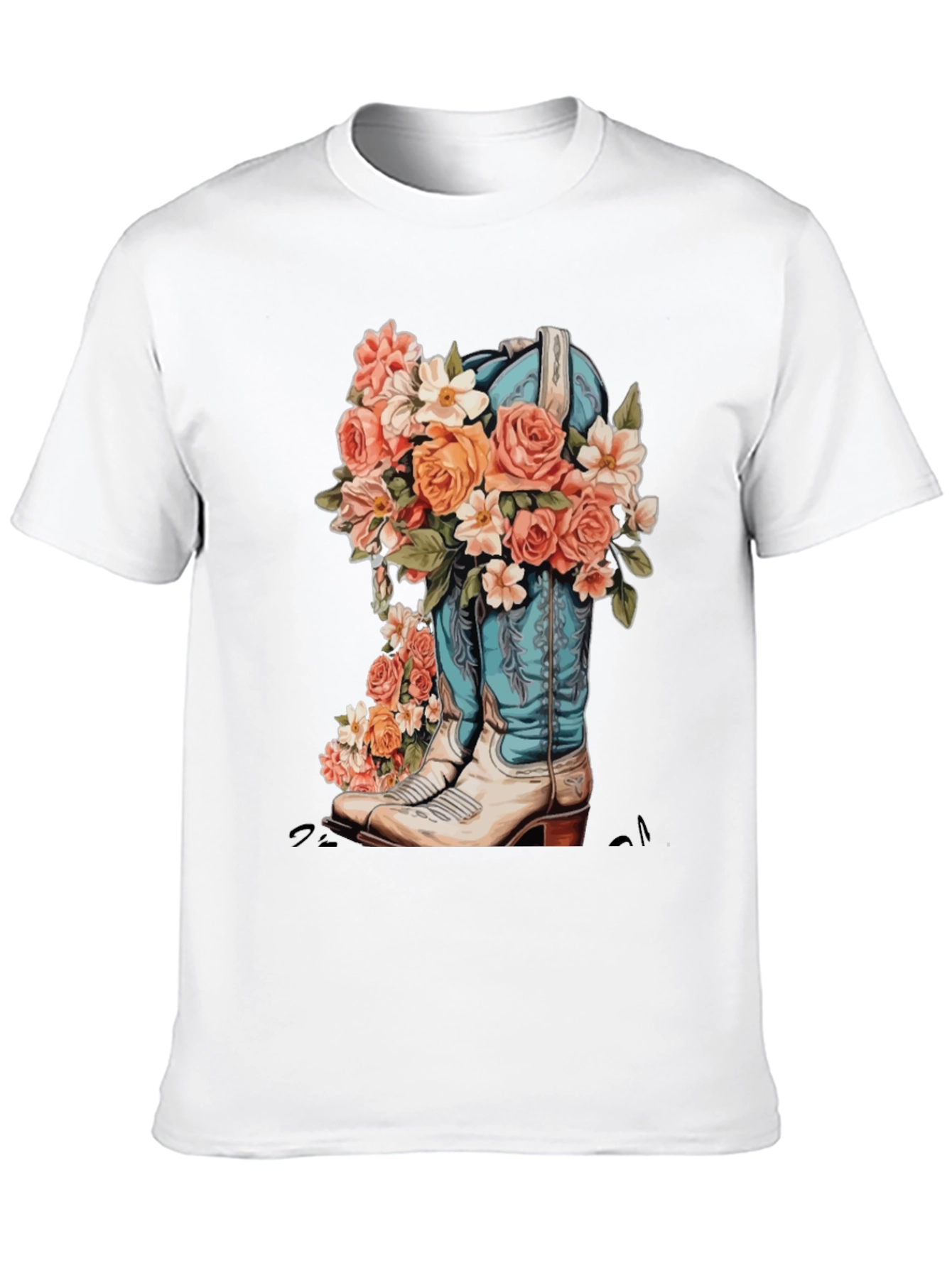 Floral Cowboy Boot Graphic Tee