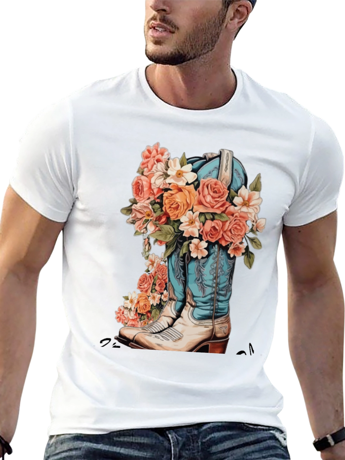 Floral Cowboy Boot Graphic Tee