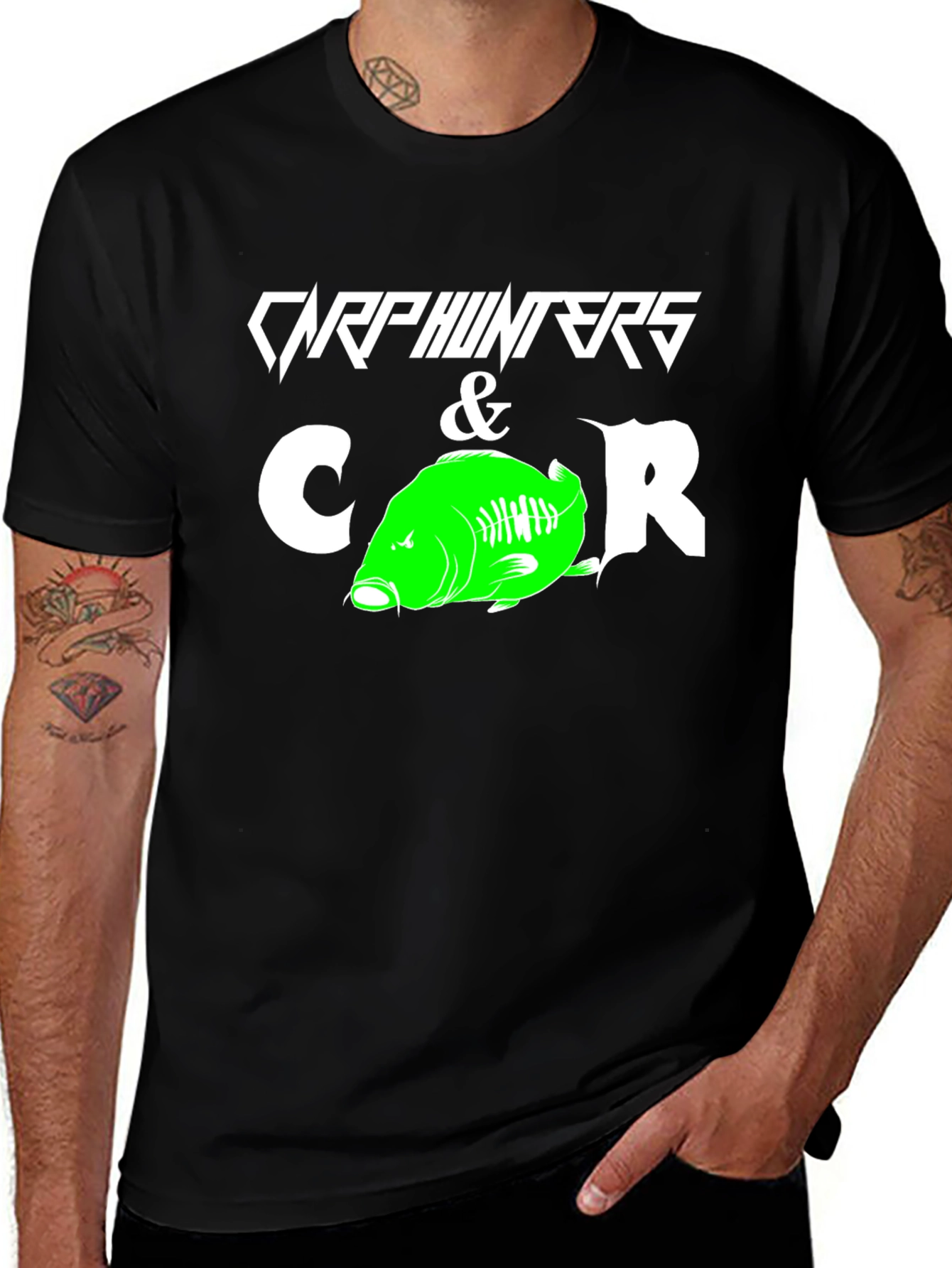 Carp Hunters & CR T-Shirt - Fishing Graphic Tee