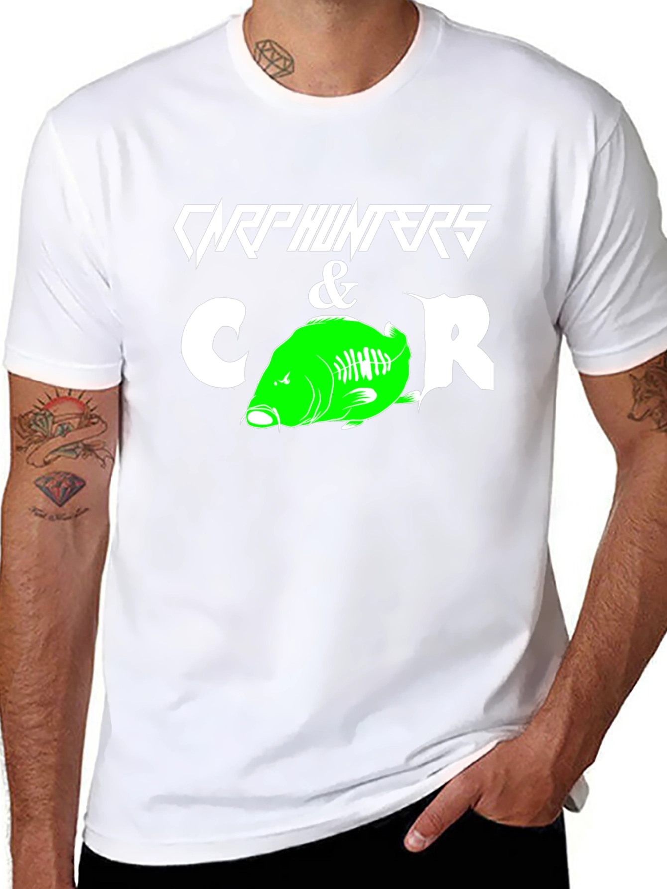 Carp Hunters & CR T-Shirt - Fishing Graphic Tee
