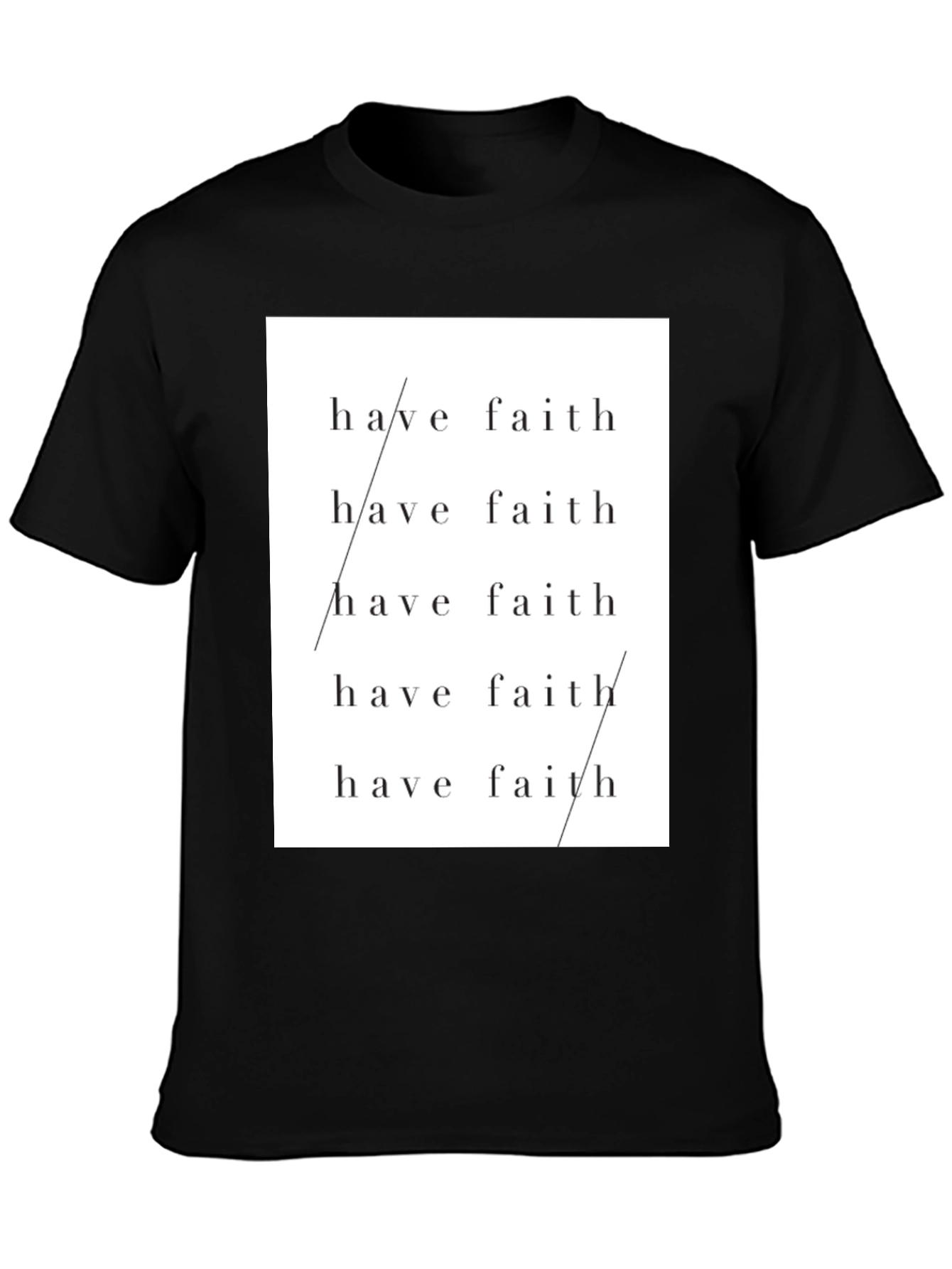 Have Faith Graphic Tee - Stylish Black T-Shirt
