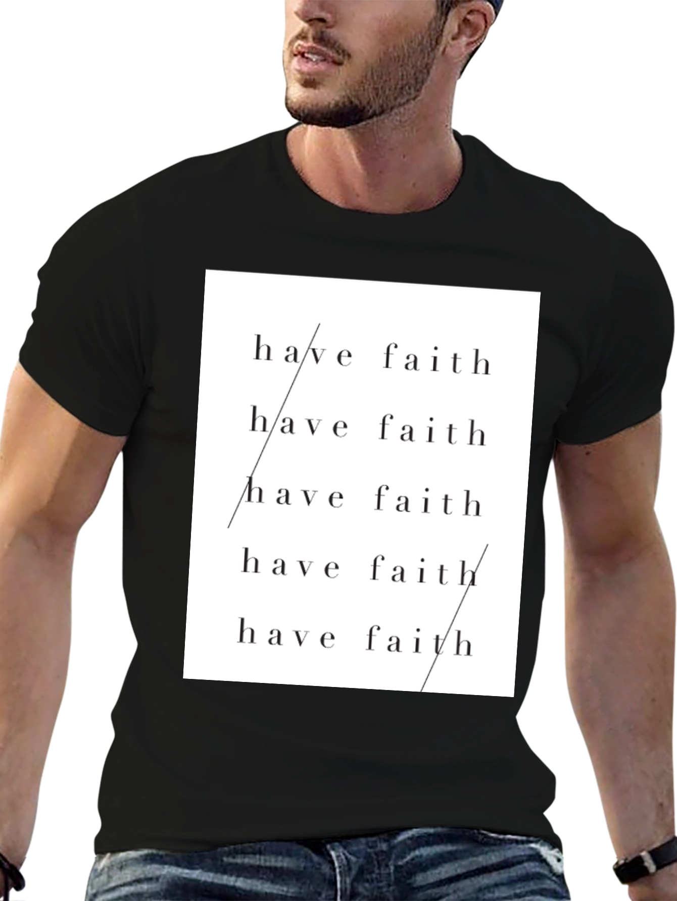 Have Faith Graphic Tee - Stylish Black T-Shirt