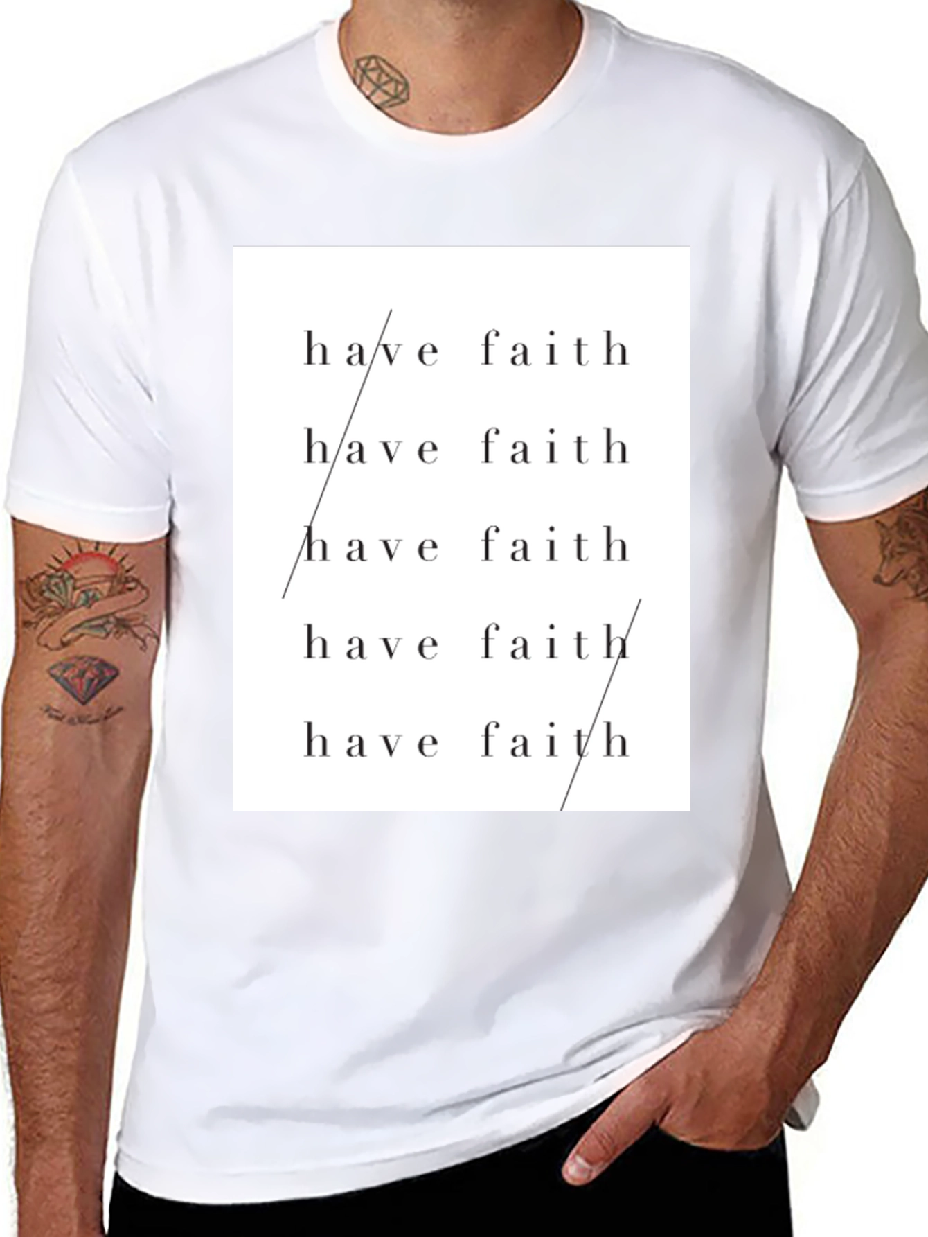 Have Faith Graphic Tee - Stylish Black T-Shirt