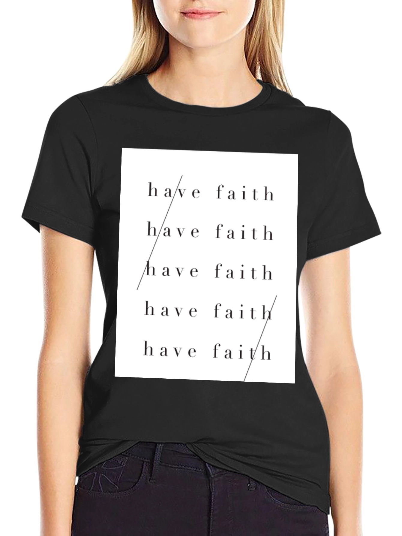 Have Faith Graphic Tee - Stylish Black T-Shirt