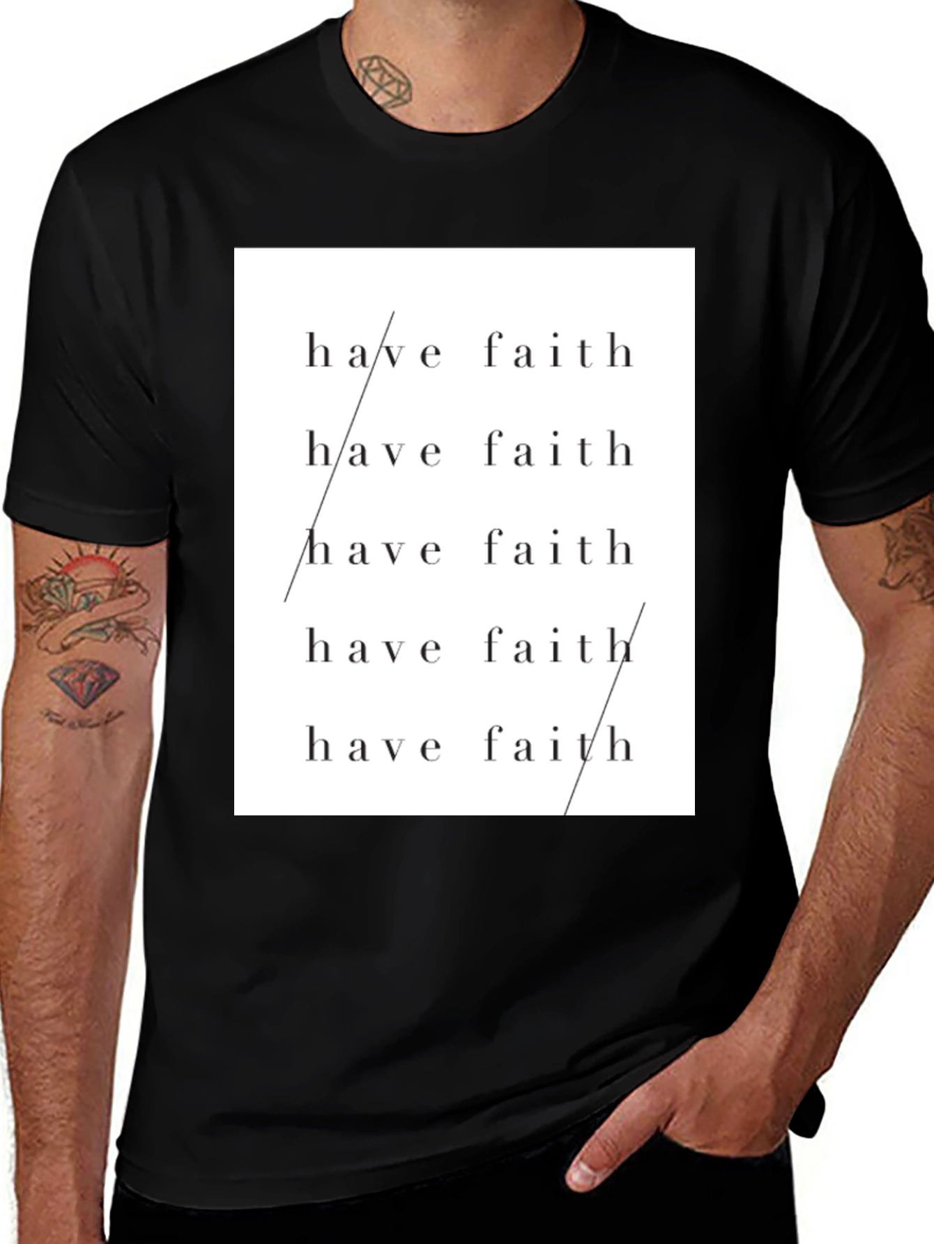 Have Faith Graphic Tee - Stylish Black T-Shirt