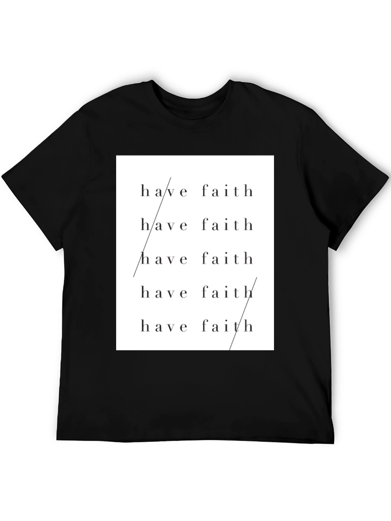Have Faith Graphic Tee - Stylish Black T-Shirt