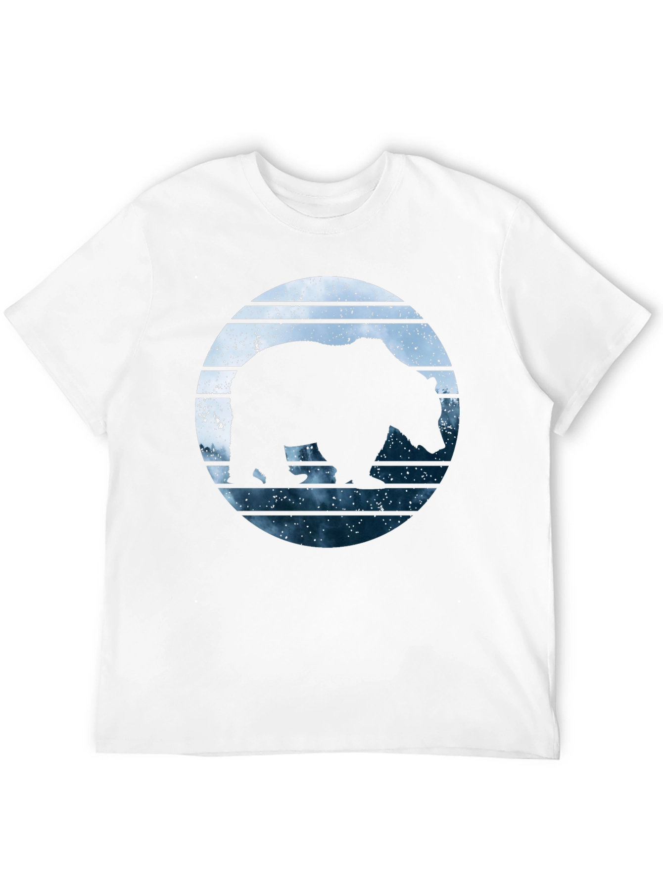 Bear Silhouette Graphic Print Tee