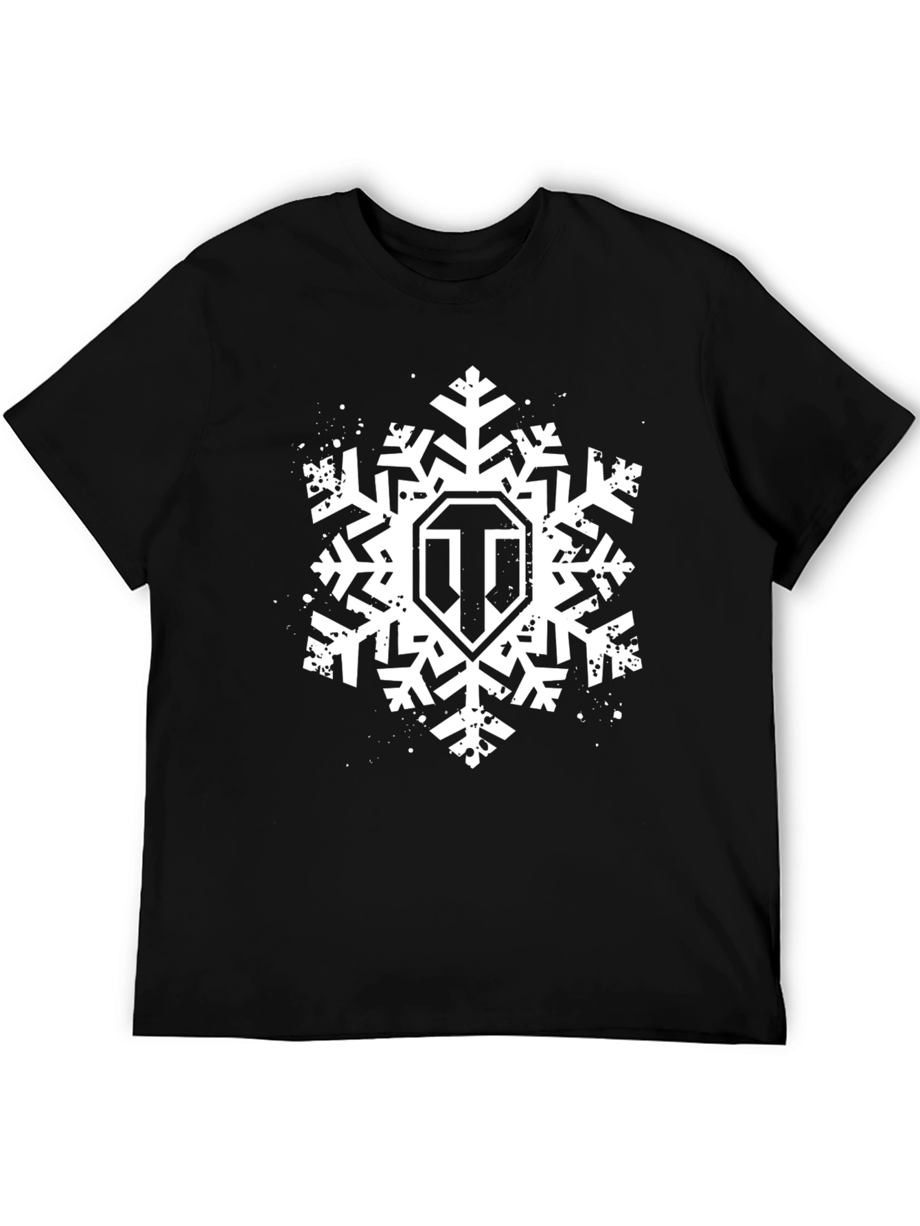 World of Tanks Snowflake Logo Black T-Shirt