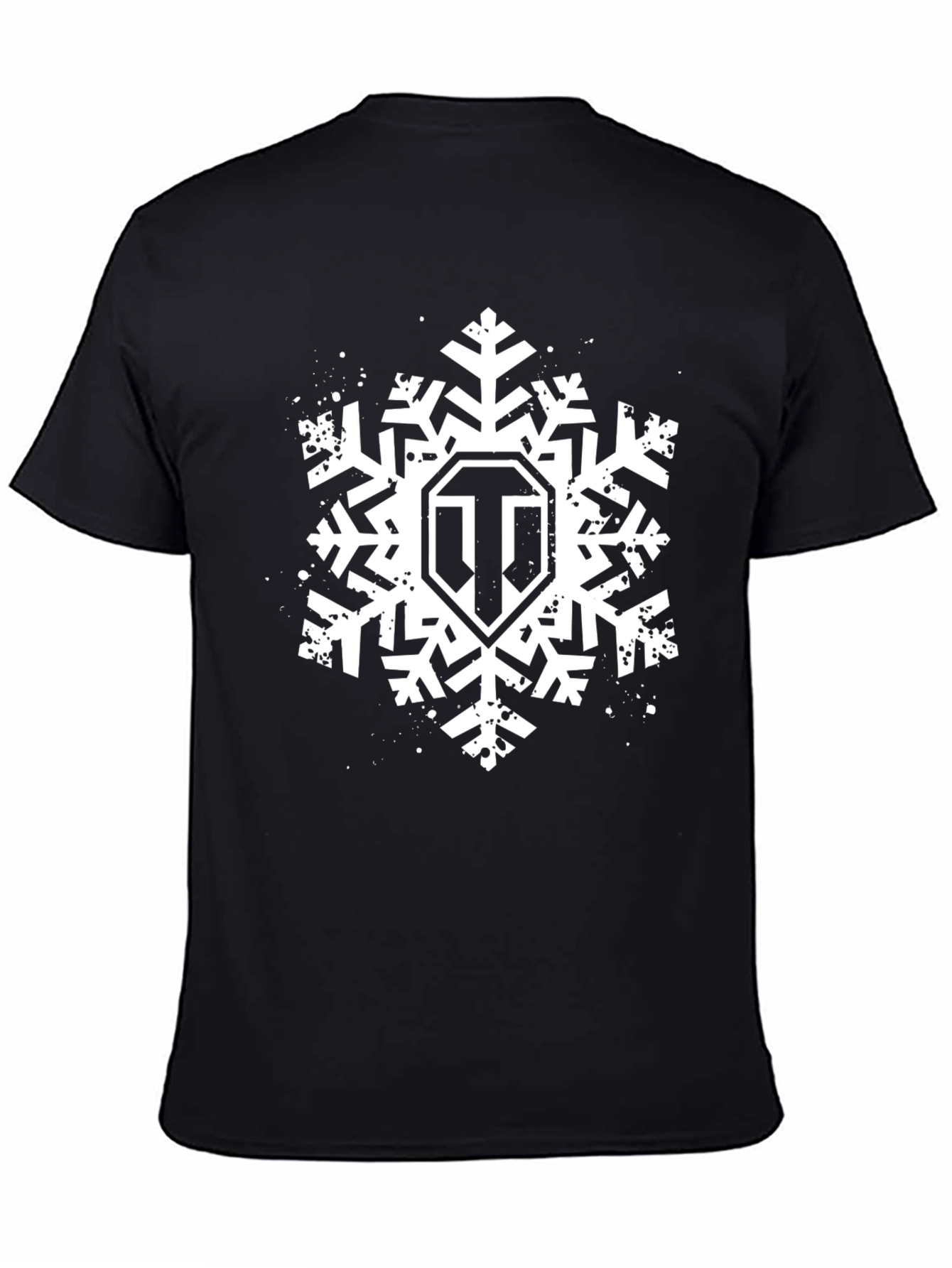 World of Tanks Snowflake Logo Black T-Shirt