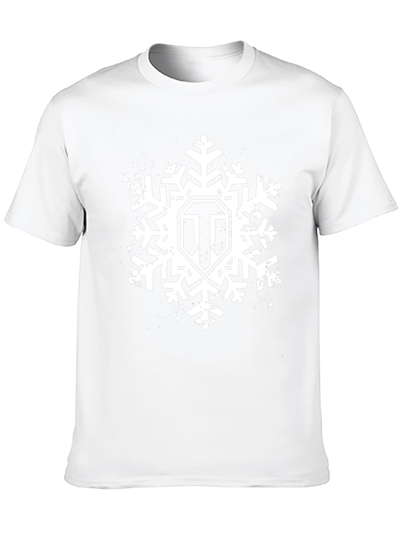 World of Tanks Snowflake Logo Black T-Shirt