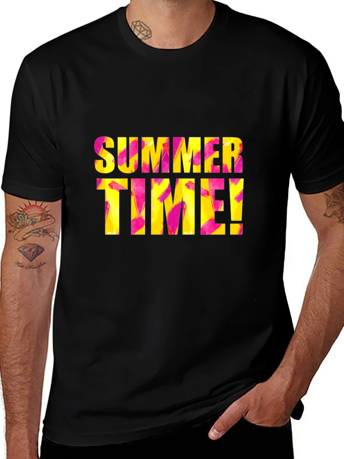 Summer Time Black T-Shirt