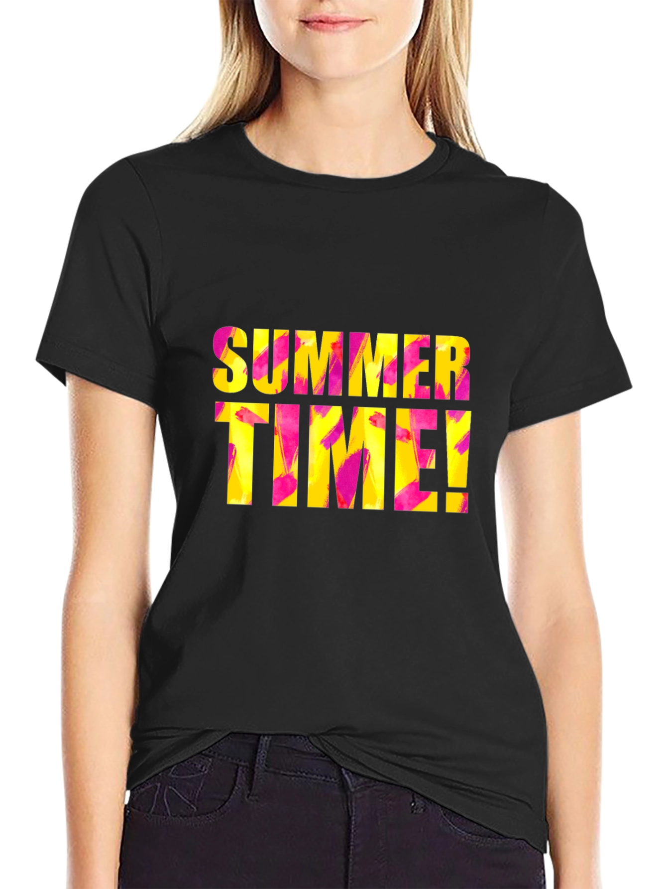 Summer Time Black T-Shirt