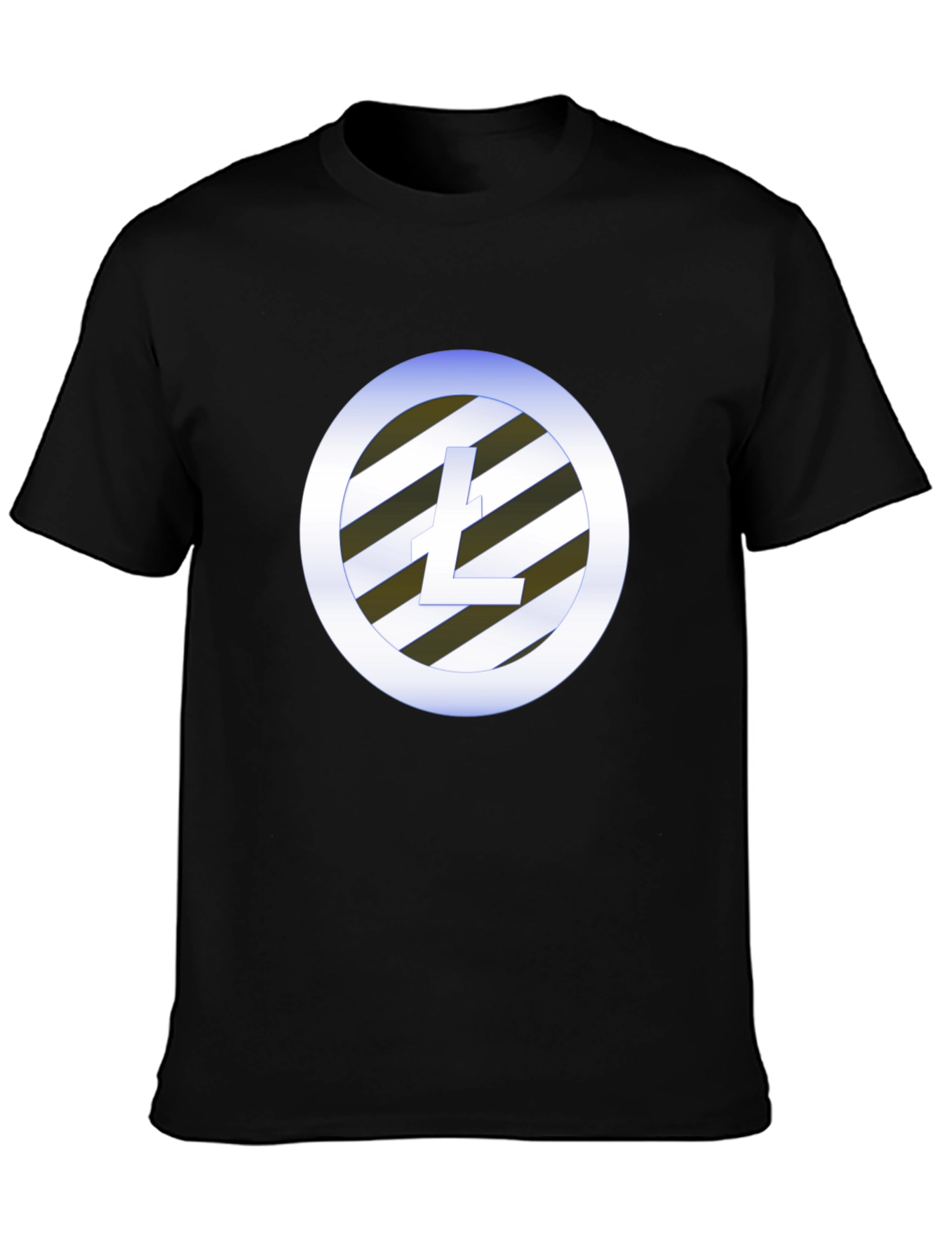 Litecoin Crypto Tee - Black Graphic T-Shirt