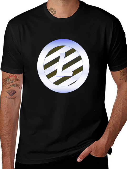 Litecoin Crypto Tee - Black Graphic T-Shirt