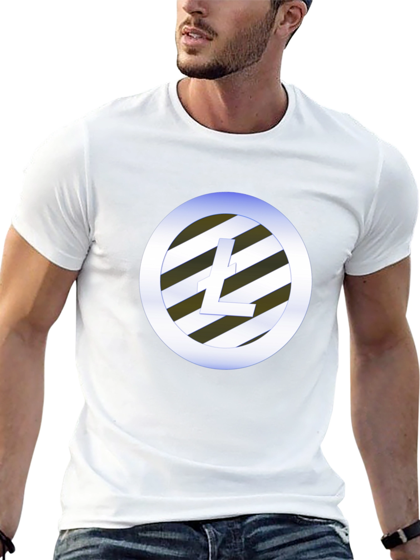Litecoin Crypto Tee - Black Graphic T-Shirt