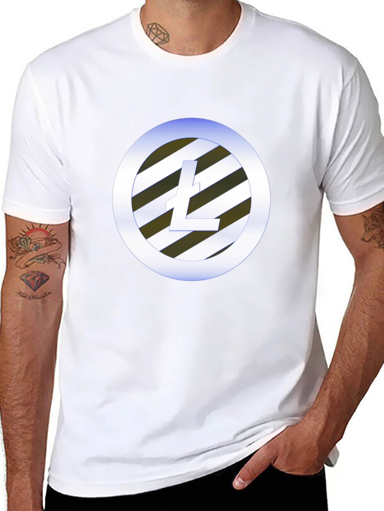 Litecoin Crypto Tee - Black Graphic T-Shirt