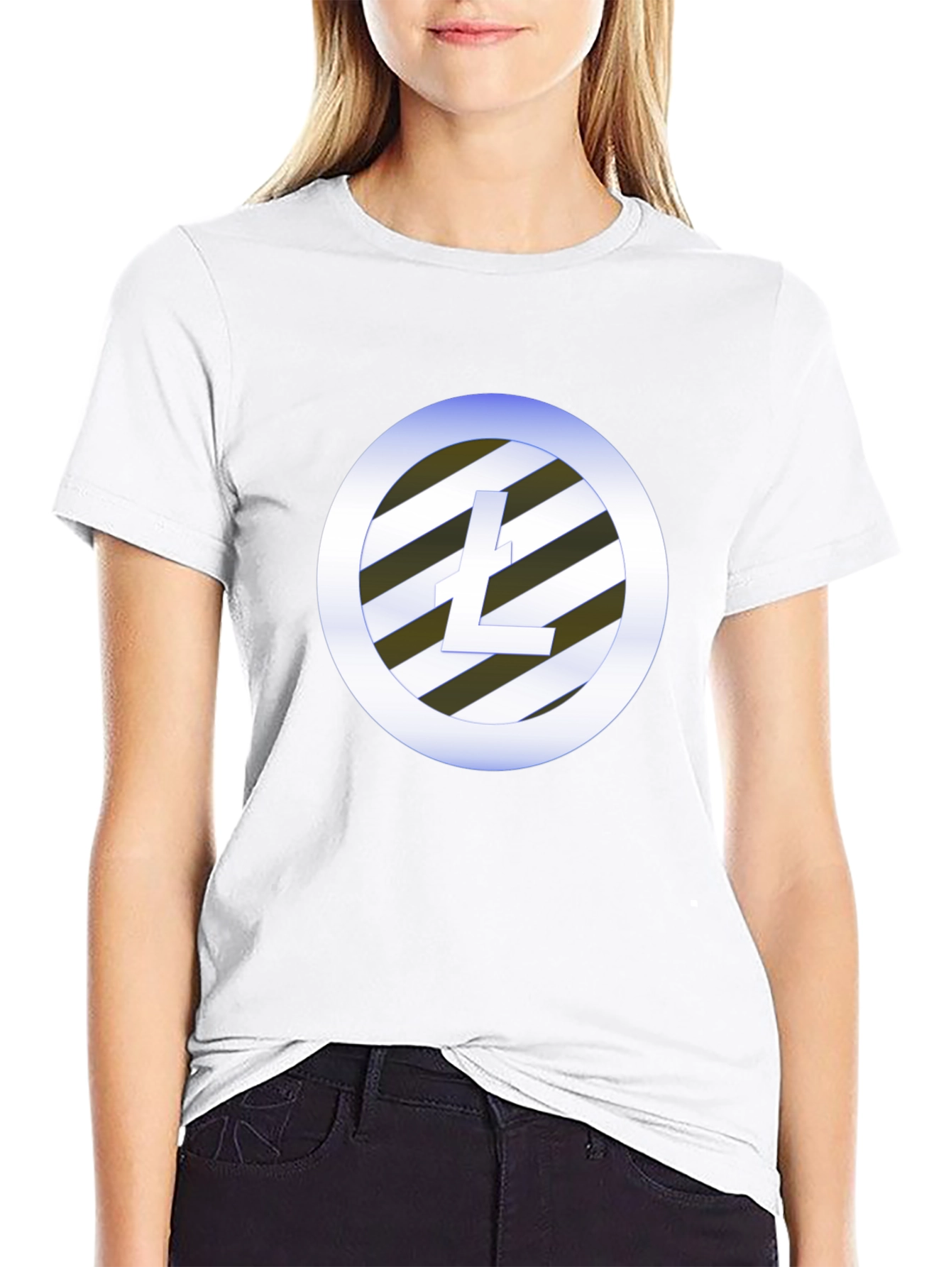 Litecoin Crypto Tee - Black Graphic T-Shirt