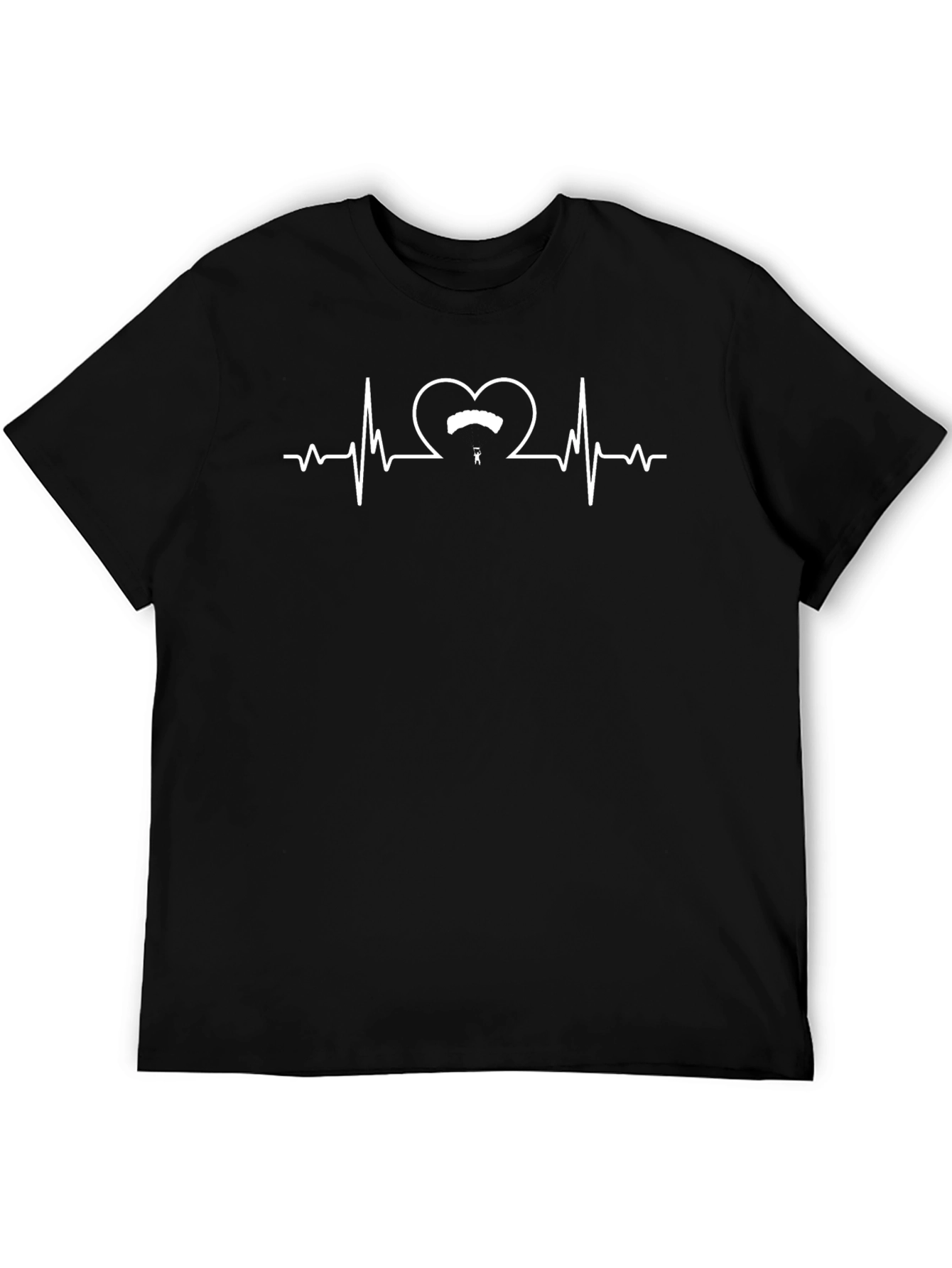 Skydiving Heartbeat Graphic T-Shirt