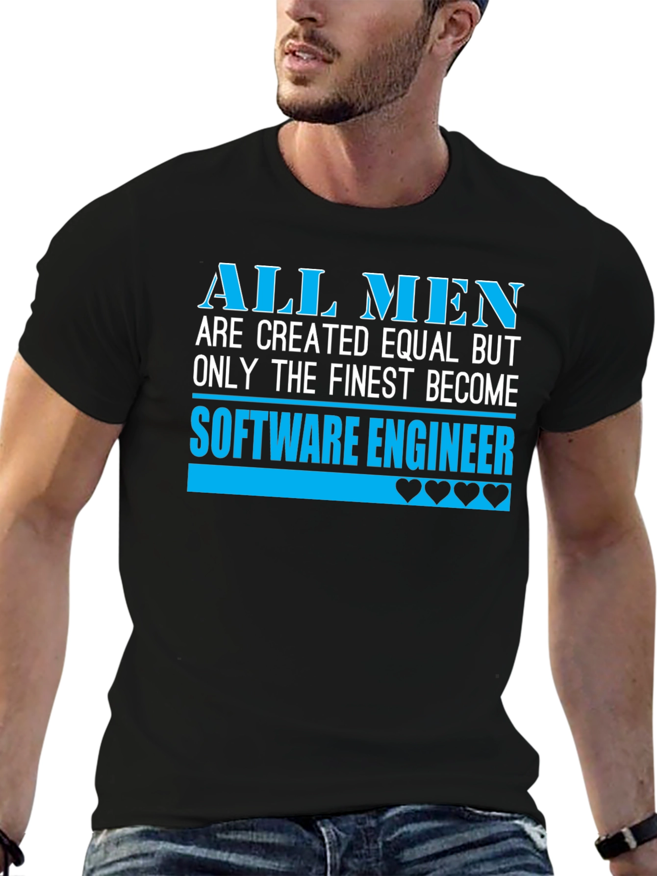 Finest Software Engineer Black T-Shirt
