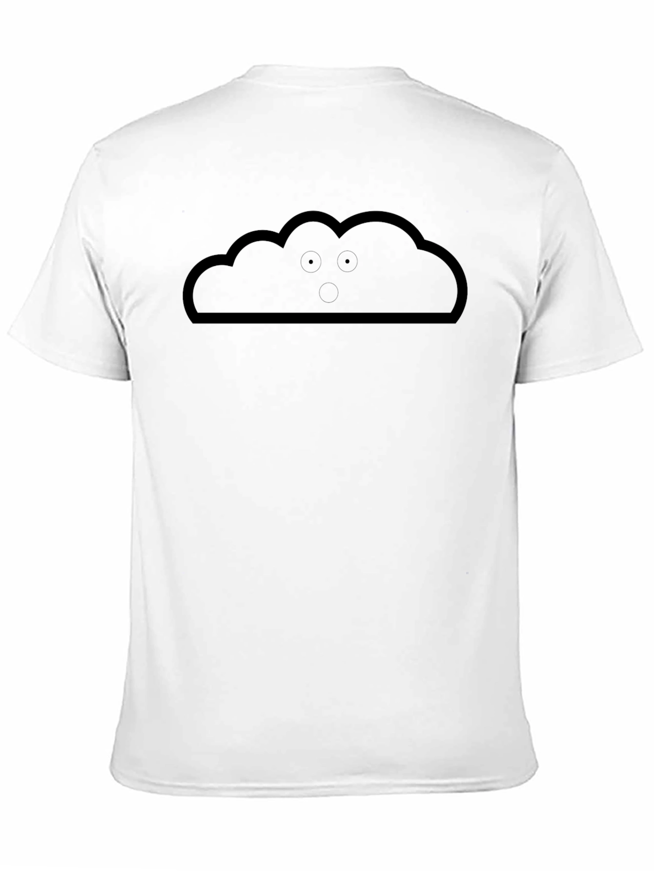 Black Cloud Outline Graphic T-Shirt