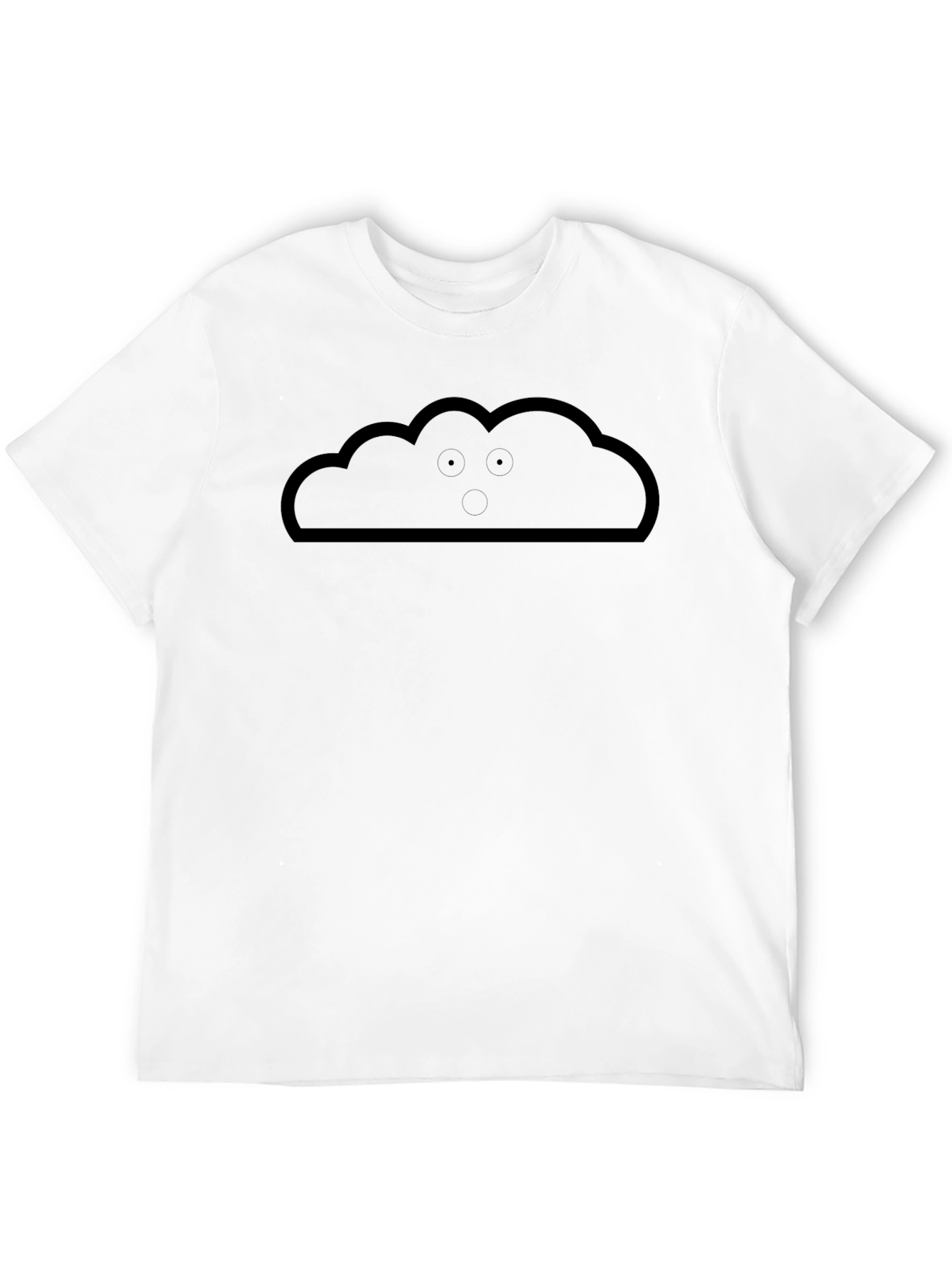 Black Cloud Outline Graphic T-Shirt