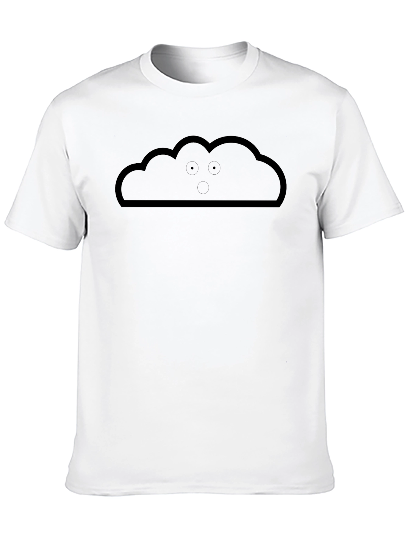 Black Cloud Outline Graphic T-Shirt