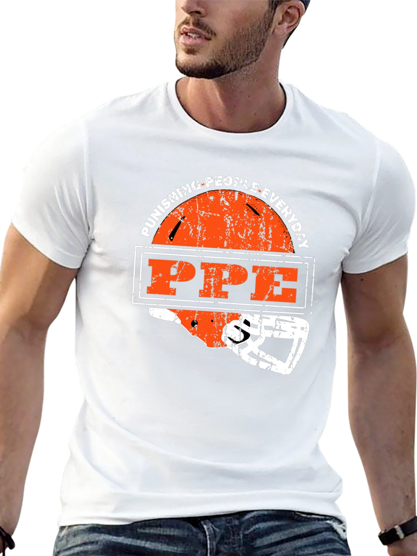 Punishing People Everyday PPE Football T-Shirt