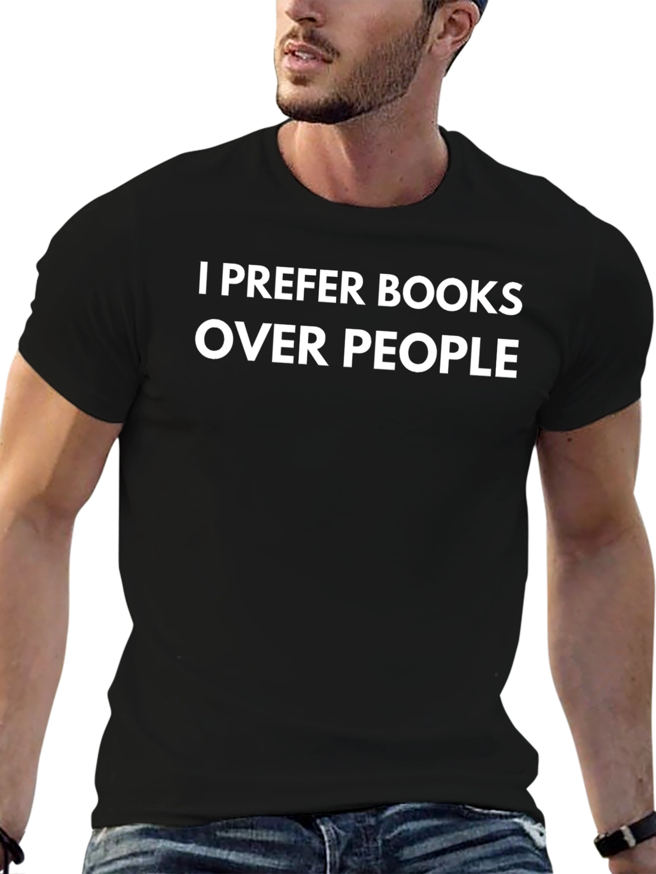 I Prefer Books Over People Graphic Tee