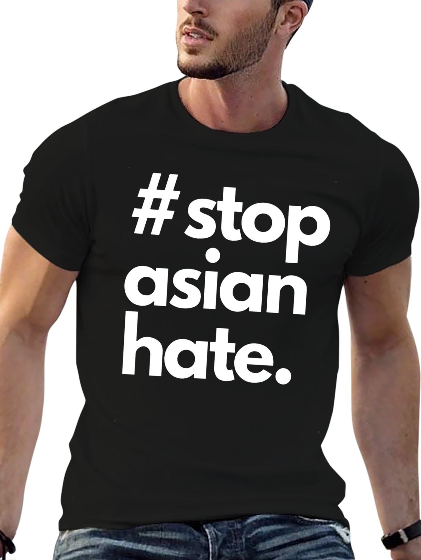 Stop Asian Hate Black T-Shirt