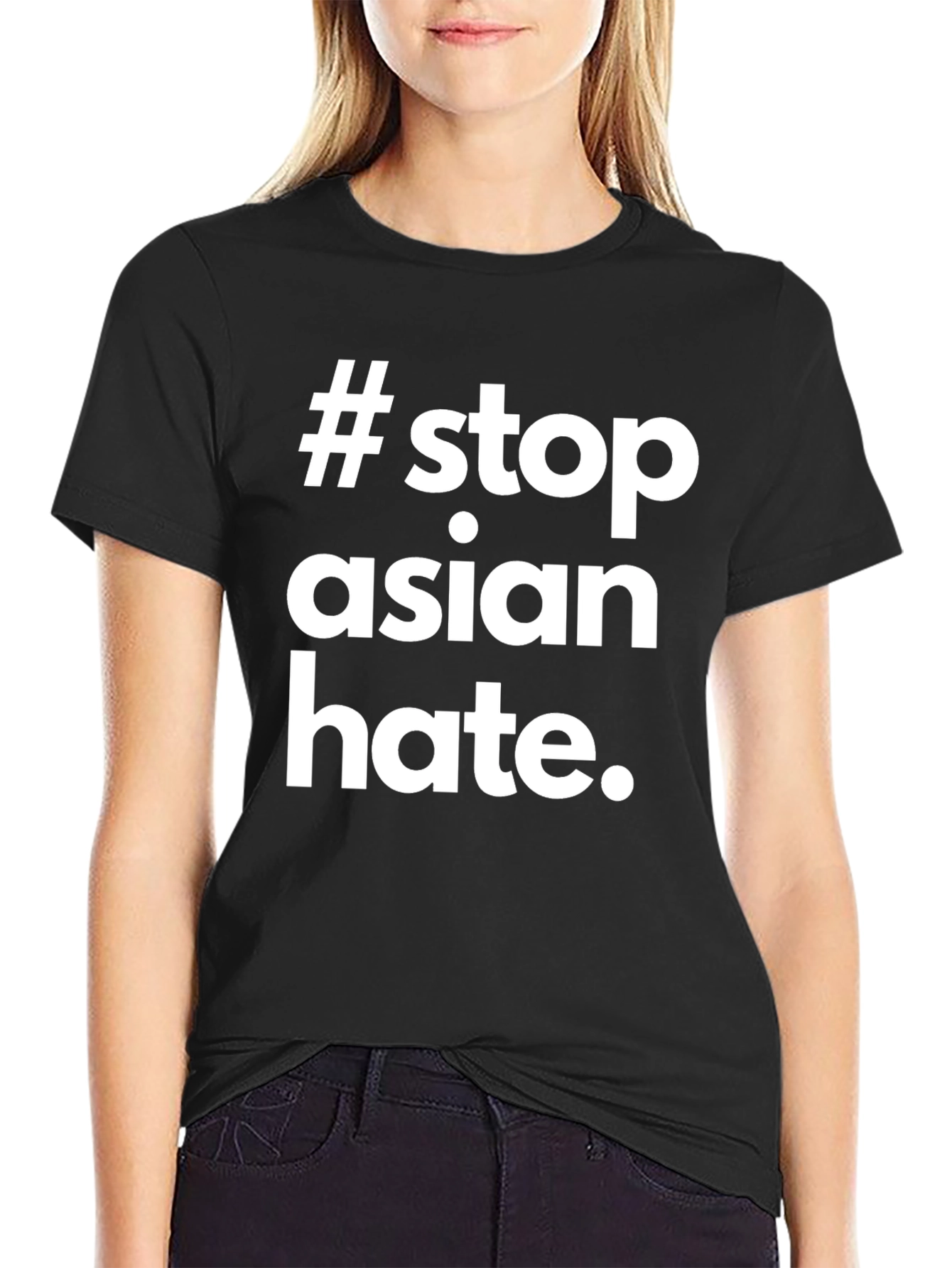 Stop Asian Hate Black T-Shirt