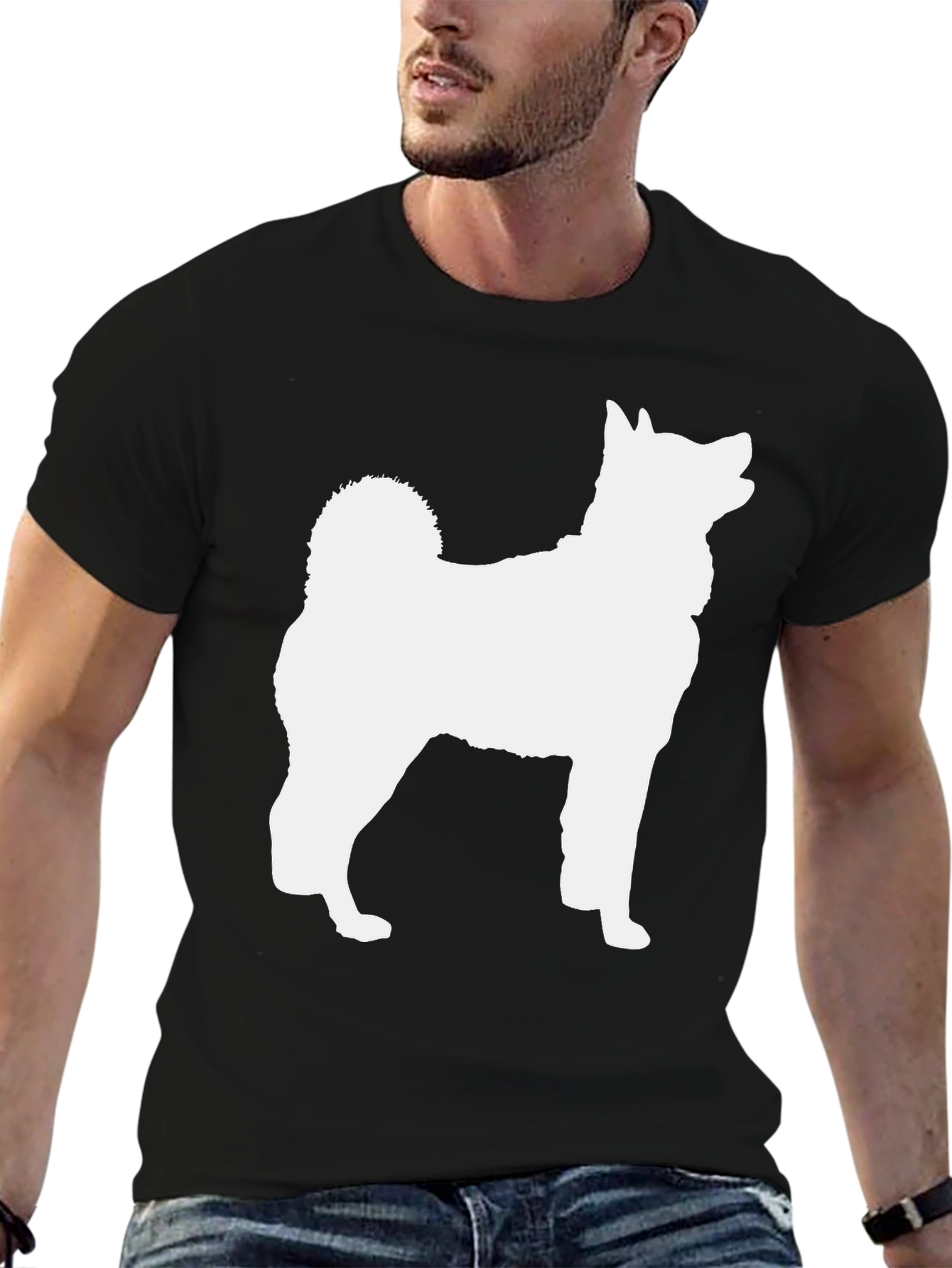 Dog Silhouette Graphic Tee - Stylish & Comfortable