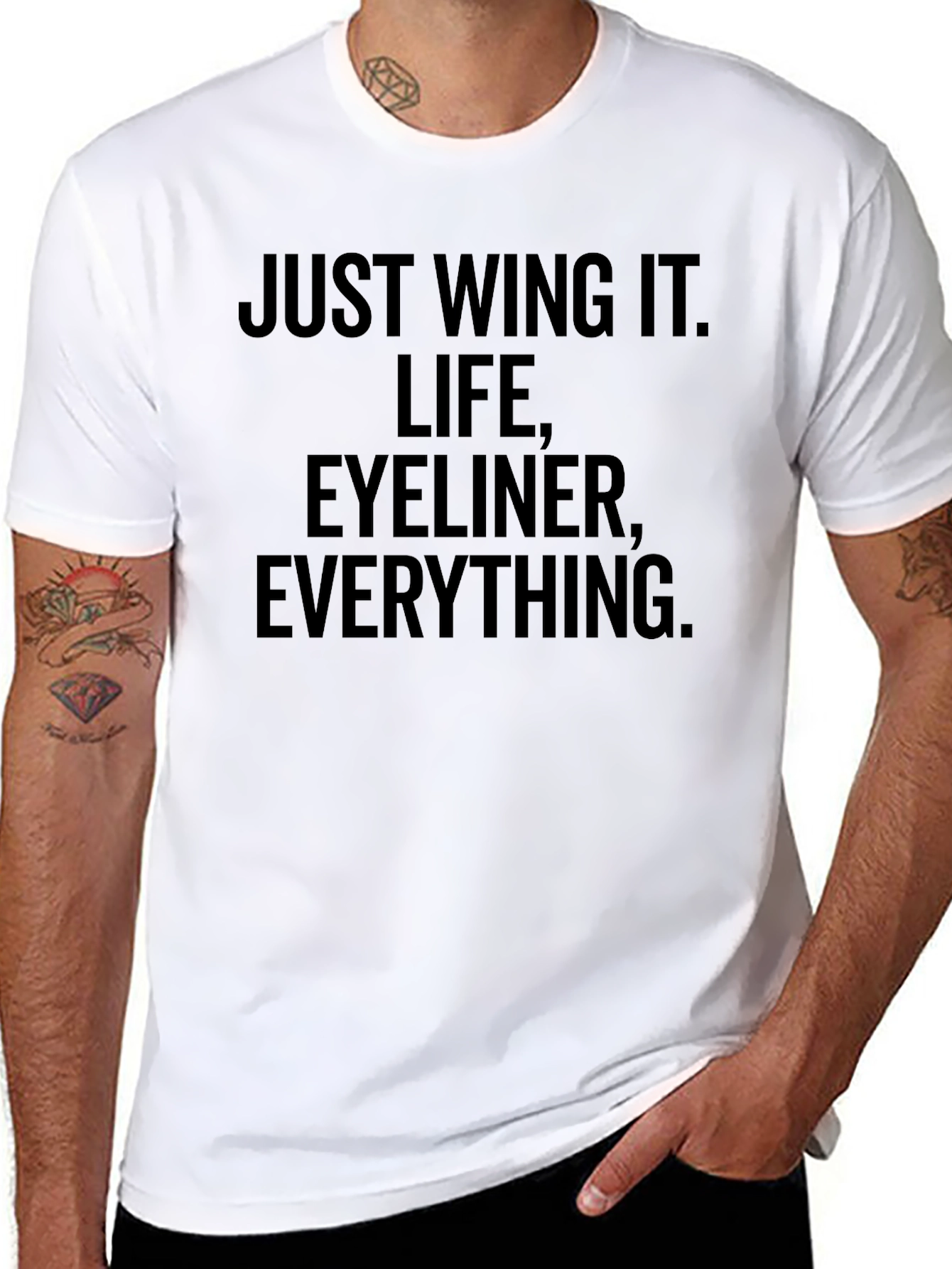 Just Wing It Graphic Tee - Life Eyeliner Everything