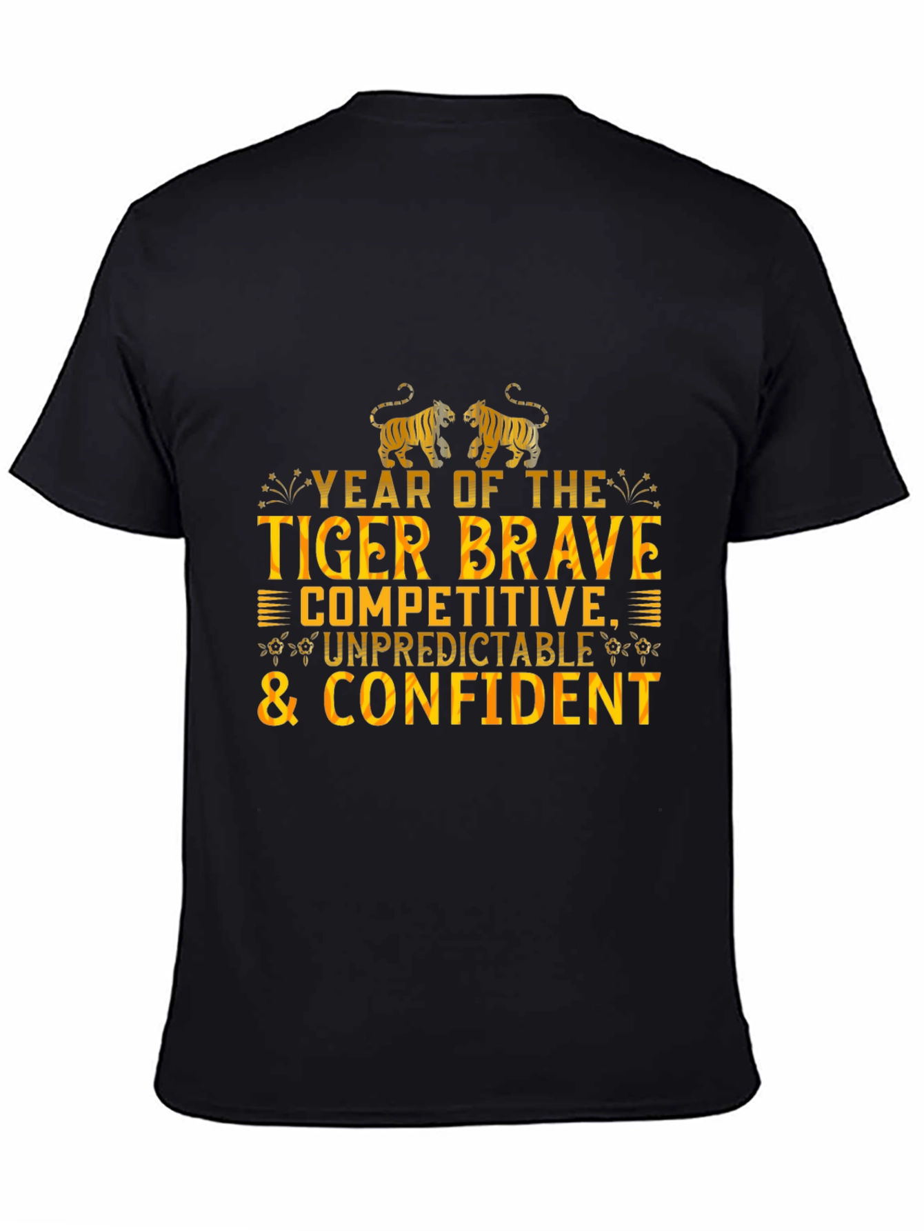 Year of The Tiger Black Graphic T-Shirt