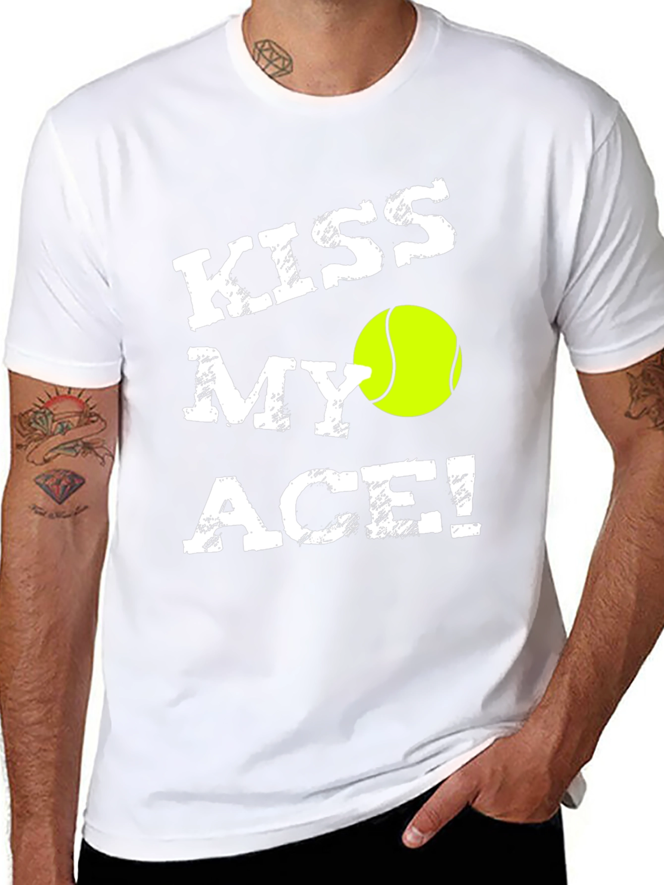 Kiss My Ace! Tennis Graphic T-Shirt